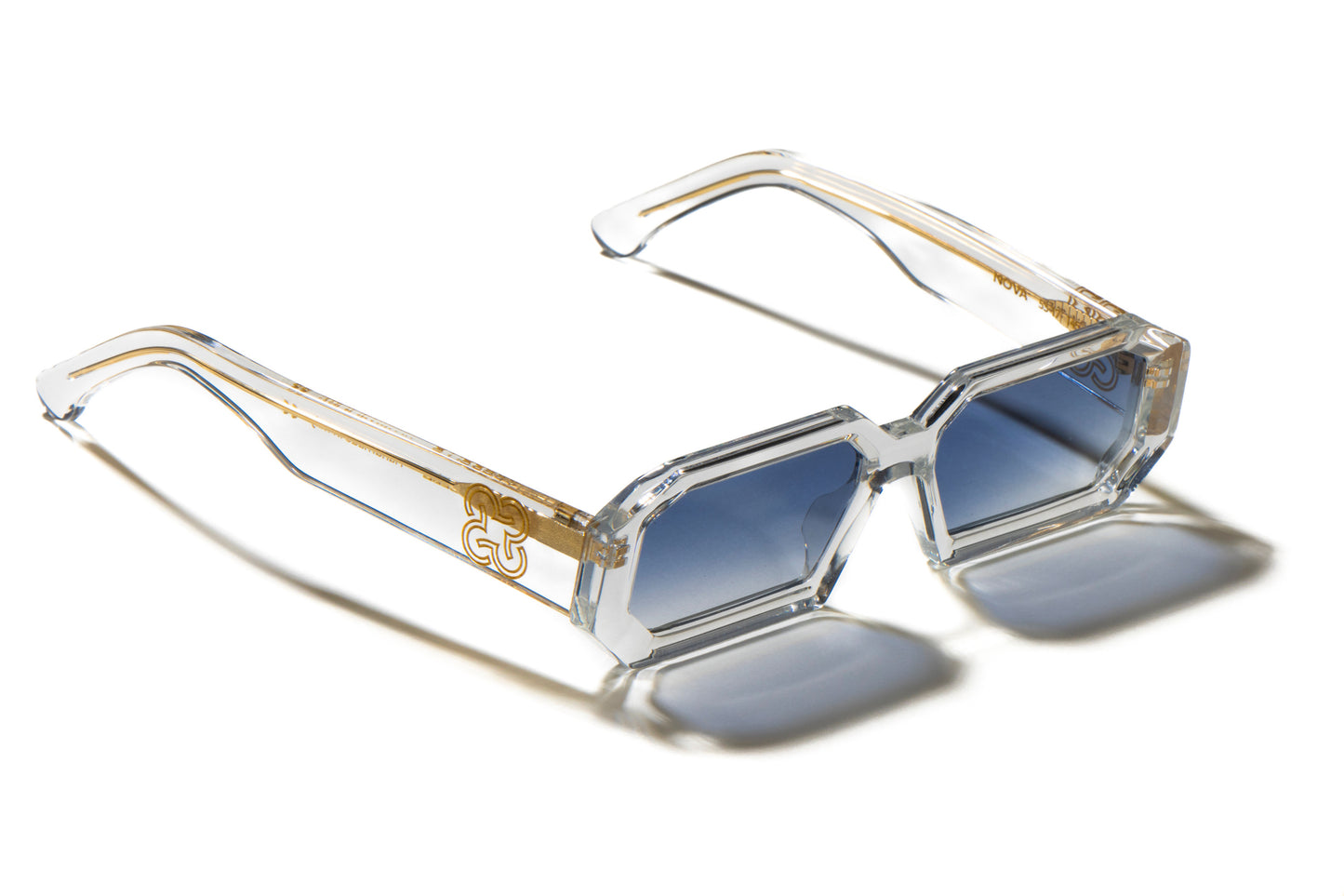 NOVA Transparent Gradient Blue Sunglasses