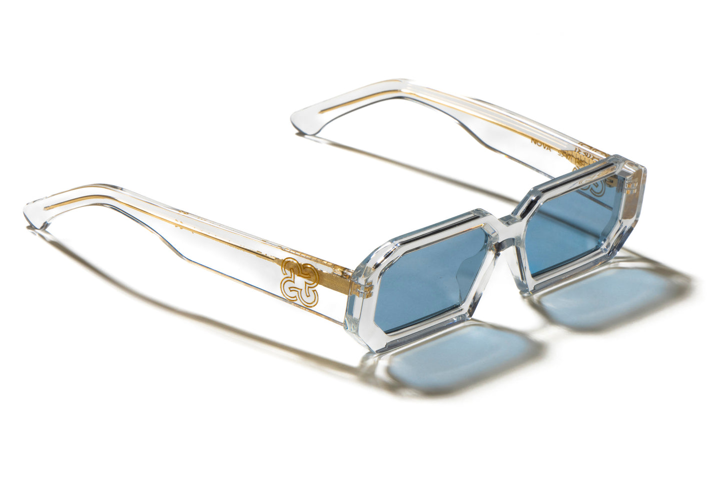 NOVA Transparent Blue Sunglasses