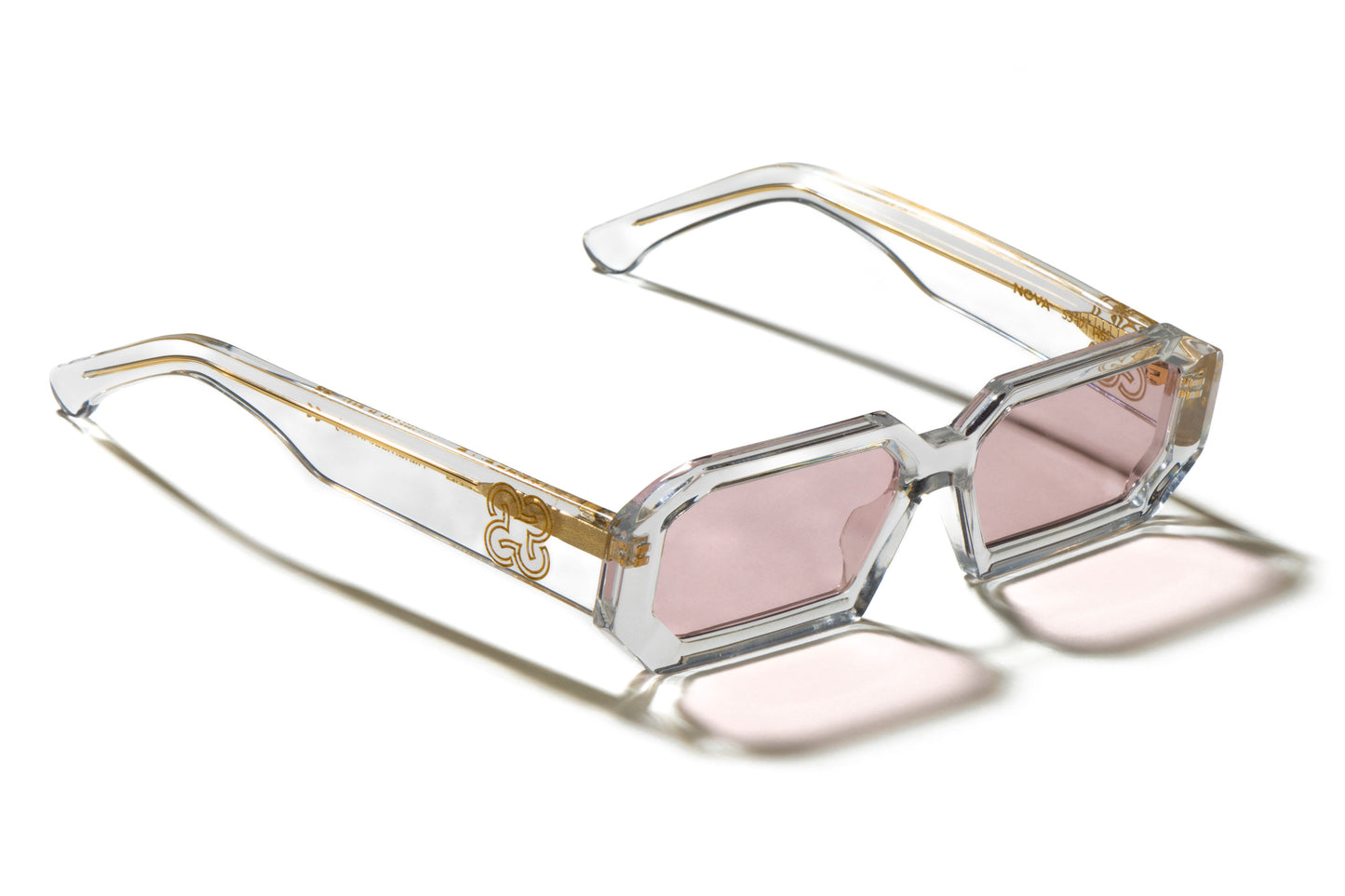 NOVA Pink Transparent Sunglasses